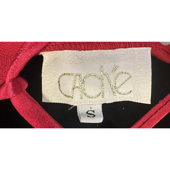 Cache Women 6 Dress Gown Maxi Halter Mermaid Backless Red Y2K VTG - Picture 5 of 8